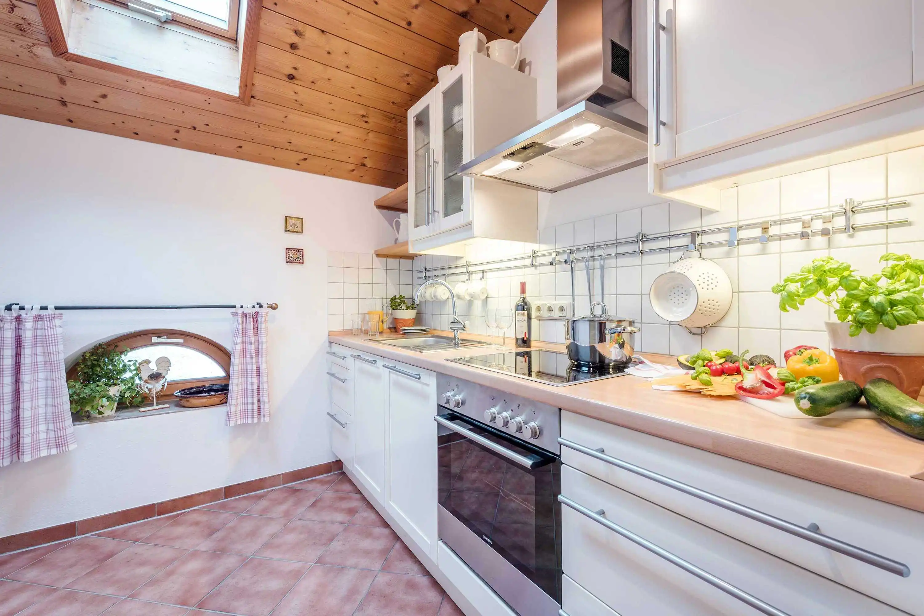 Küche 5-Sterne-Ferienwohnung Bauerngarten Köllhof