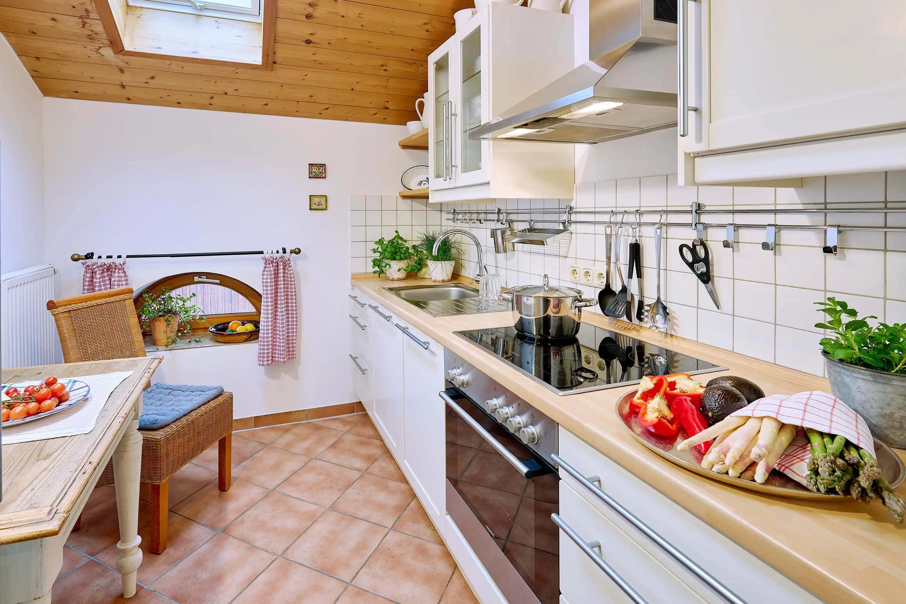 Küche 5-Sterne-Ferienwohnung Bauerngarten Köllhof