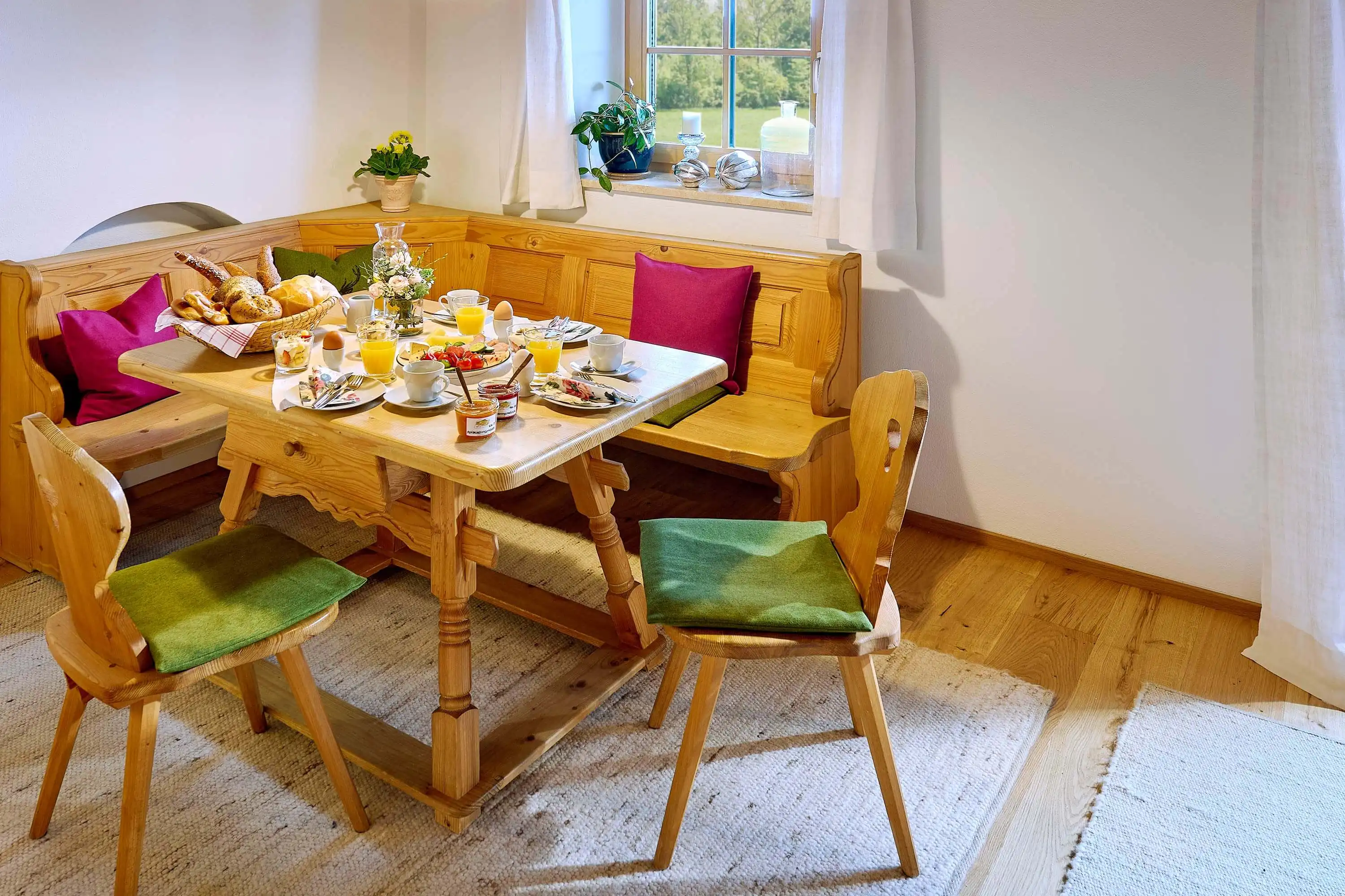 Kaffee und Kuchen in der Ferienwohnung Scheunentor