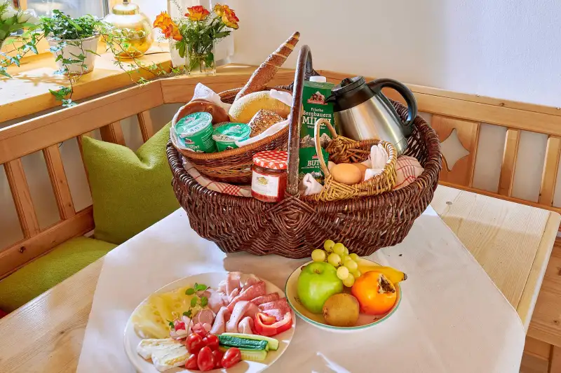 Genießerfrühstück nach Wunsch Ferienwohnungen Köllhof Höslwang