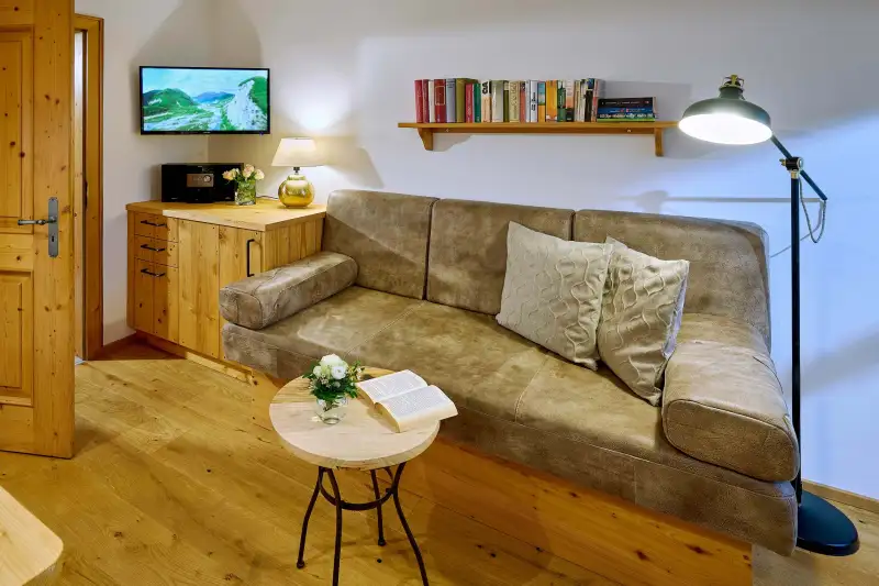 Wohnbereich Ferienwohnung Margerite Köllhof Höslwang